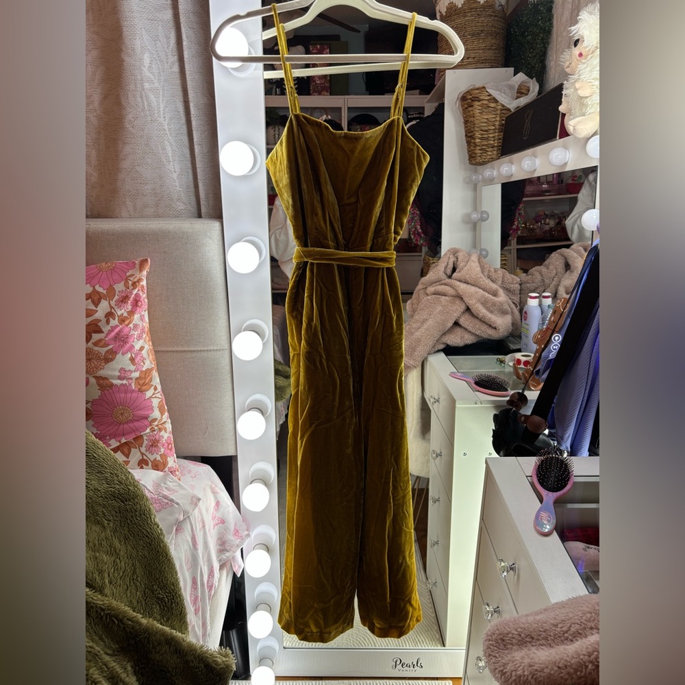 J. Crew 365 Marseille crushed velvet jumpsuit
